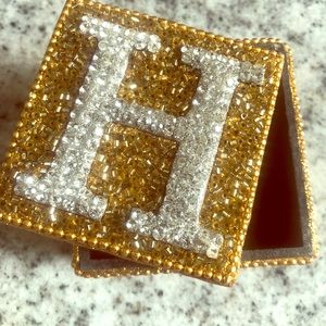 Gold Beaded jewelry box